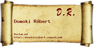 Domoki Róbert névjegykártya