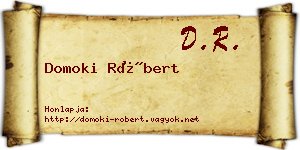 Domoki Róbert névjegykártya