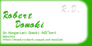 robert domoki business card